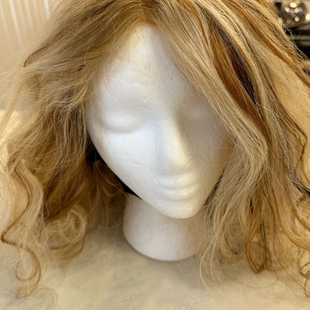Multi Color Human Hair Wig Colors 27/30/613, 20 Long Wear Straight or Curly
